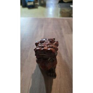 Vintage CHINESE Pixiu FOO DOG Statue Wealth Protection Fortune Prosperity 80s